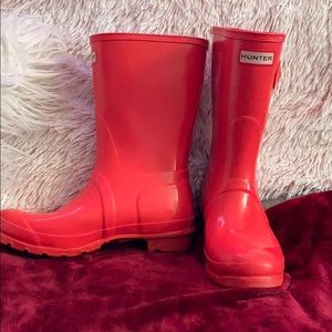 Pink Hunter Shiny Rainboots